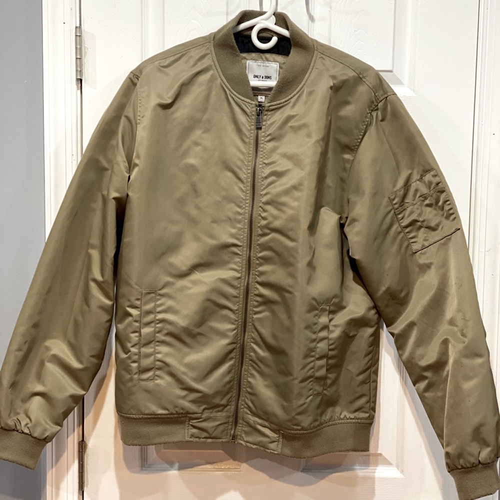 Khaki Color Only & Sons Bomber Jacket